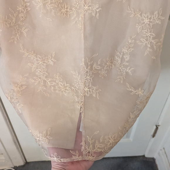 David's Bridal Champagne Bridesmaid Dress Size 8 - Picture 10 of 11